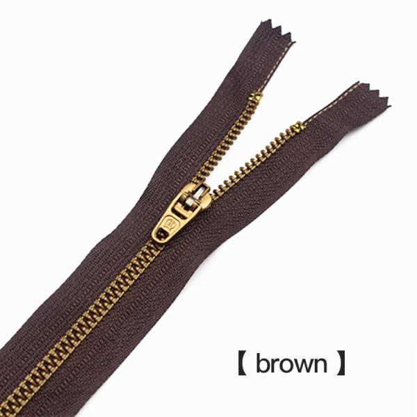 Customized Zipper Chain with Logo Zip Binder for Jeans Pants 4 Resin Gold Zipper
