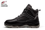 Black PU Sole Executive Safety Shoes Anti Slip Hiking Shoes With Steel Toe
