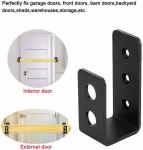 OEM Custom Black Powder Coated Stamping Metal U Shape Door Barricade Brackets