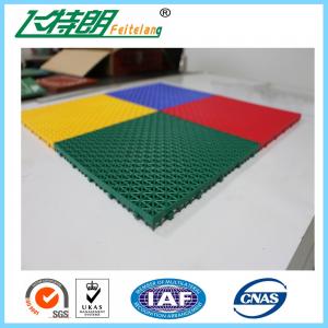 China Easy Installation Interlocked Rubber Floor Tiles For Volleyball Court on sale