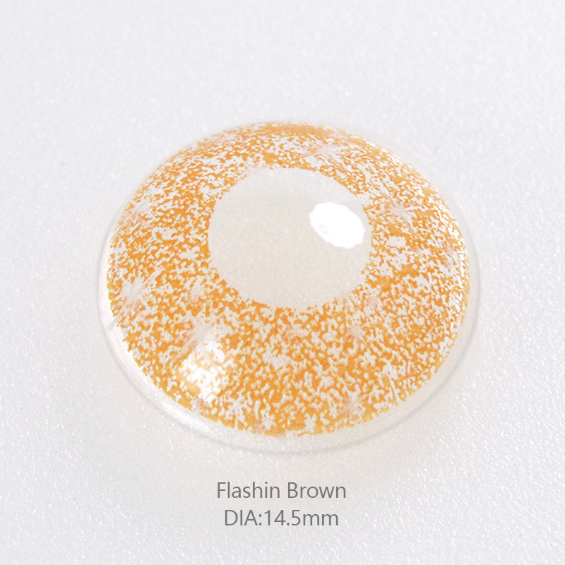 KSSEYE Amber Brown Colored Contacts 14mm For Big Eye