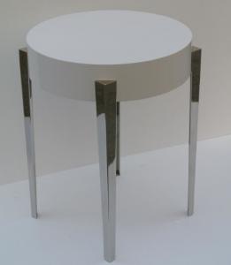 Wholesale Wooden Top Round Metal Side Table For Coffee Shop , Wood Top End Tables from china suppliers