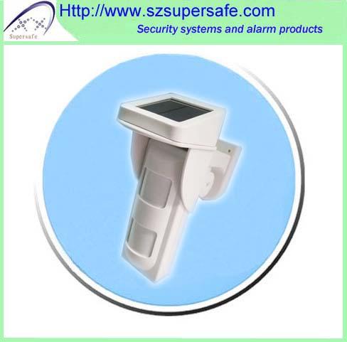Quality Solar Powered Wireless Outdoor Dual PIR Detector for sale