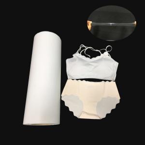 China Elastic Glue Hot Melt Film 150cm Adhesive Polyurethane Film For Panties / Underwear / Bra on sale