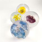 Return Gift Transparent craft flower embellishments crystal ball with flower