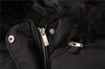 Black Ladies Longline Padded Gilet Fur Lining 100% Polyester