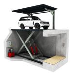 Two Car Garage Scissor Lift Motorized Hydraulic Car Platform Lift