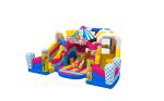 Digital Printing Clown Inflatable Fun City Amusement Park Kids Bounce House