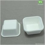 250ml Disposable Square Food Container Made By Sugarcane Bagasse With Clear PET