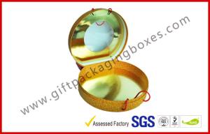 Wholesale Round Paper Transparent Window Luxury Gift Boxes With Golden Packaging Material from china suppliers