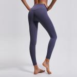 Women'S High Waist Sports Pocket Yoga Pants Solid Color Tight