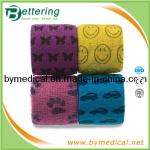 Various Pattern Printing Non Woven cohesive bandage self adhesive bandage vet