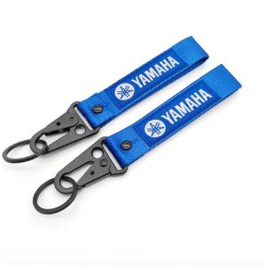 Wholesale Vibrant Cobalt Lanyard Keychain - Bold YAMAHA Woven Tag &amp; Dual Hook Security - Rider's Daily Essential from china suppliers