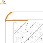 8mm Matt Bronze Alu Metal Tile Trims Bullnose Quad Edge Exterior