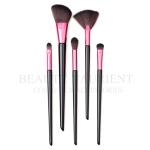 Beauty Yaurient Wooden Handle Face Makeup Brush Set With PU Bag Antimicrobial