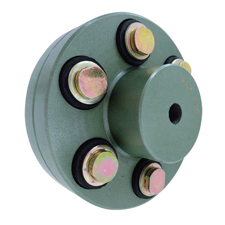OEM Flange Pin Bush Coupling Cast Iron Flexible Rubber For Power Transmission FCL 140