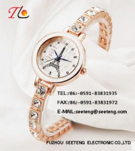 Wholesale WHOLESALE ALLOY STRAP AND CASE LADIES WATCHES WITH LOTS OF DIAMOND from china suppliers