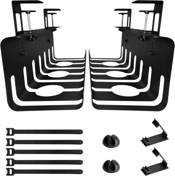 Under Desk No-Drill Cable Basket for Cable Management Metal Wire Tray 40cm 43cm