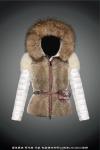 designer moncler women down jacket with big raccoon fur
