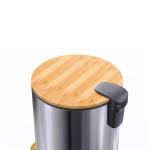 Round Stainless Steel Pedal Trash Bin With Soft Close Inner Bucket 3L 5L 12L 20L