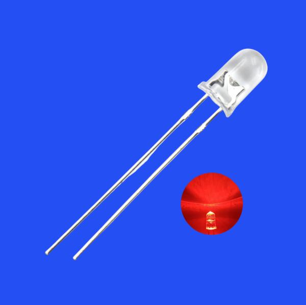 5mm Red Color 630nm 2000mcd Round Clear Lens Candle Flickering Flashing LED