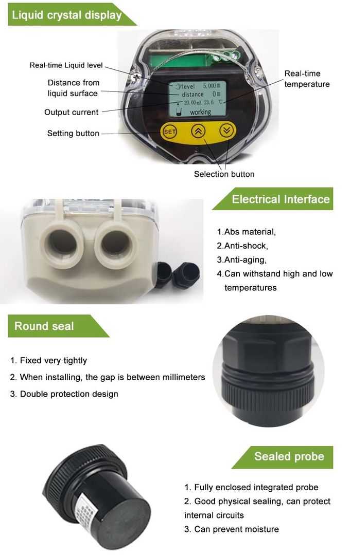 Ultrasonic Distance Measuring Hand-Held Clamp On Ultrasonic Level Meter