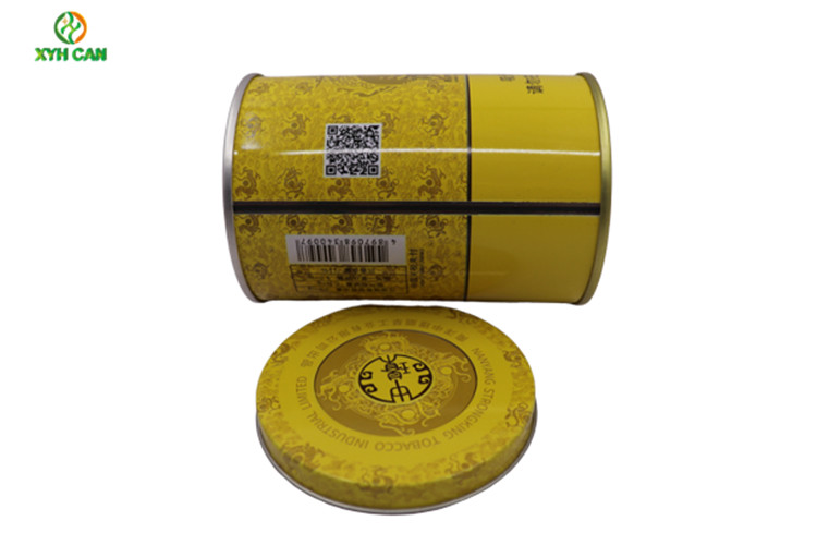 Offset Printing CMYK 500g Round Tin Box For Cigarette