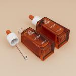 Classic Trapezoid 30ml Oil Serum Dropper Bottles For Skincare Packaging