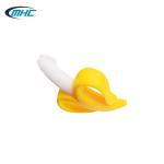 Non Toxic Silicone Baby Teether Soft Banana Toothbrush Teether Customized