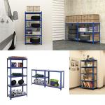 5 Tier Galvanized Steel Storage Rack Metal Shelves For Garage Corrosion