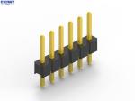 Single Row Male Pin Header Connector 6 Pin Black Plastic Body