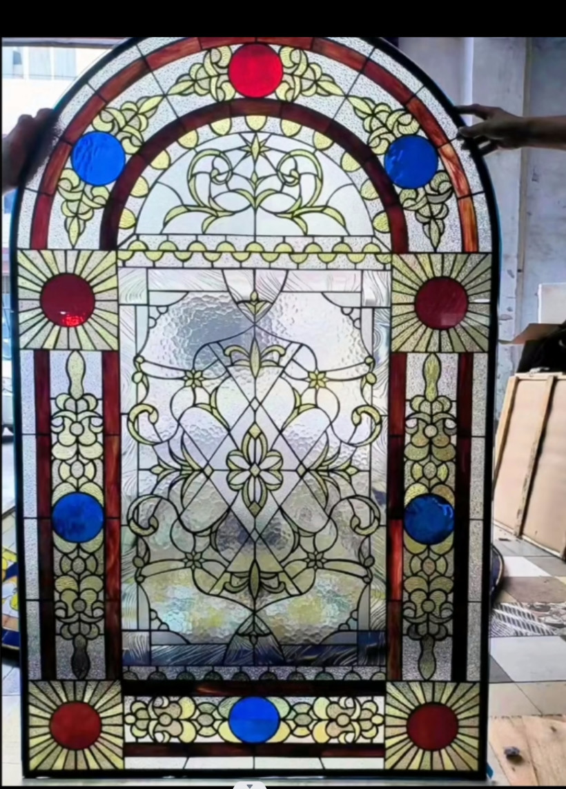 Customized Stained Art Colored Glass For Church Door Or Window