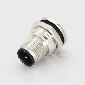 Wholesale IEC 61076-2-101 M12 Panel Mount Connector 3 Pin Male Straight Flange Connectors from china suppliers