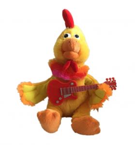 China 30cm 11.81 Inch Chicken Little Stuffed Animal Plush Toy Playing Guitar on sale