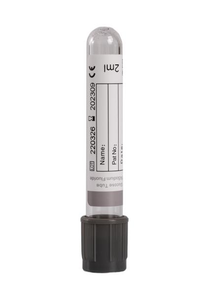 Grey Top Tube Sodium Fluoride Glucose NaF Grey Bd Sodium Fluoride Tubes