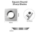 5Pcs Wood Turning Carbide Cutter Inserts Including Round / Square / Diamond