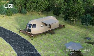 Wholesale 6 Person Panoramic Ellipse Campsite Glamping Hotel Tent All Timber Frame from china suppliers