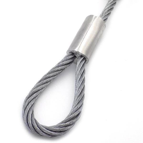46mm hot dipped galvanized steel wire rope sling assembled with aluminum