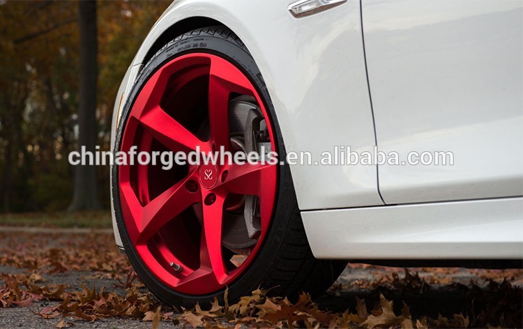 Customized Red 2-PC Forged Alloy Rims For BWM X5 / Rim 22" Alloy Car Rims