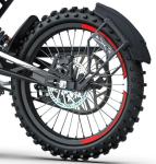 Off-Road Electric Motorcycle with Long Range Battery and Primary Belt Drive