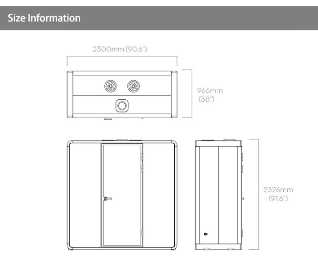Private Office Phone Mobile Silent Room SL Size For 2 Person Meeting With Customized Sofa