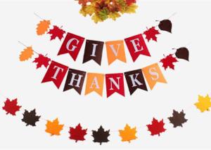 Wholesale Give Thanks Unbleached Diy Felt Garland Bunting Banner Party Decoration from china suppliers