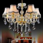 Funky chandelier Gold Color For Dining room Kitchen with Lampshade (WH-CY-42)