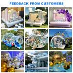 Sayok Transparent Bubble House Trampoline Inflatable Bubble House Dome for Kids