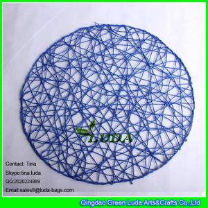 Wholesale LUDA decorative place mat colorful round paper straw placemat from china suppliers