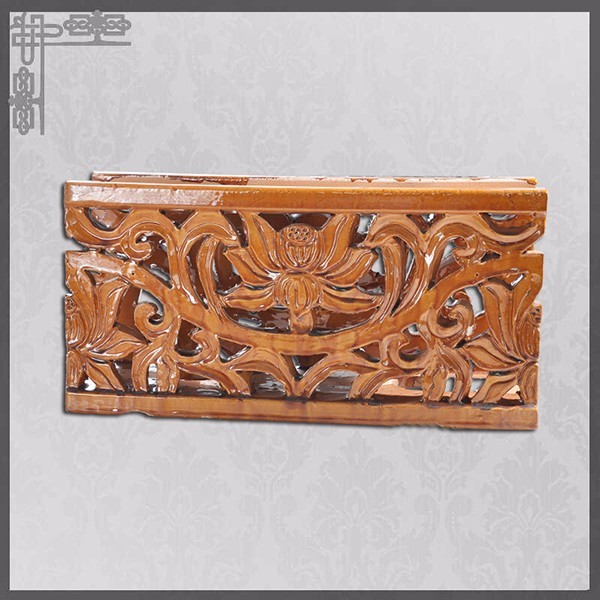 Decorative Glazed Flower Hollow Roof Ridge For Temple Pagoda Roof