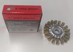 Bronze Knotted Wire Wheel Brush / Twist Knot Wire Brush With 16mm Arbor Hole