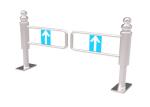 Waist High Swing Turnstile Gate Single Direction Mechanical Manual Control