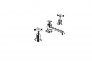 China Contemporary Concealed Basin Mixer Tap Chrome Finish Brass Material on sale