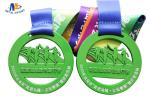 Spay Green Zinc Alloy 65*4MM Walking Stock Medals